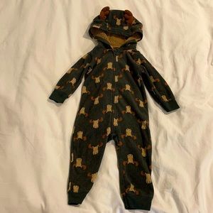 Carter’s Fleece Moose One Piece Zip up